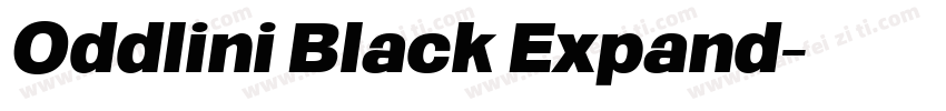 Oddlini Black Expand字体转换